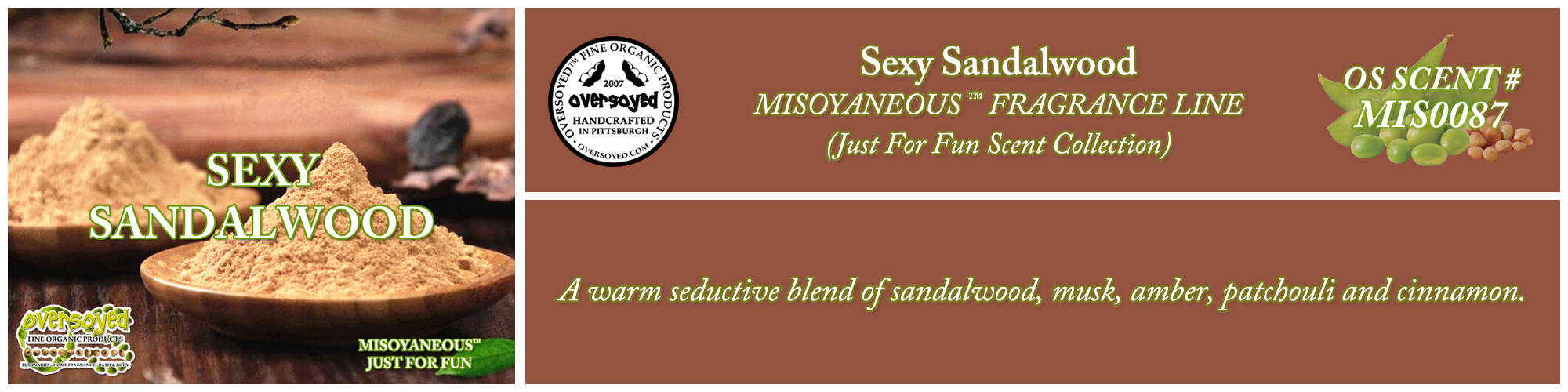 Sexy Sandalwood Handcrafted Products Collection