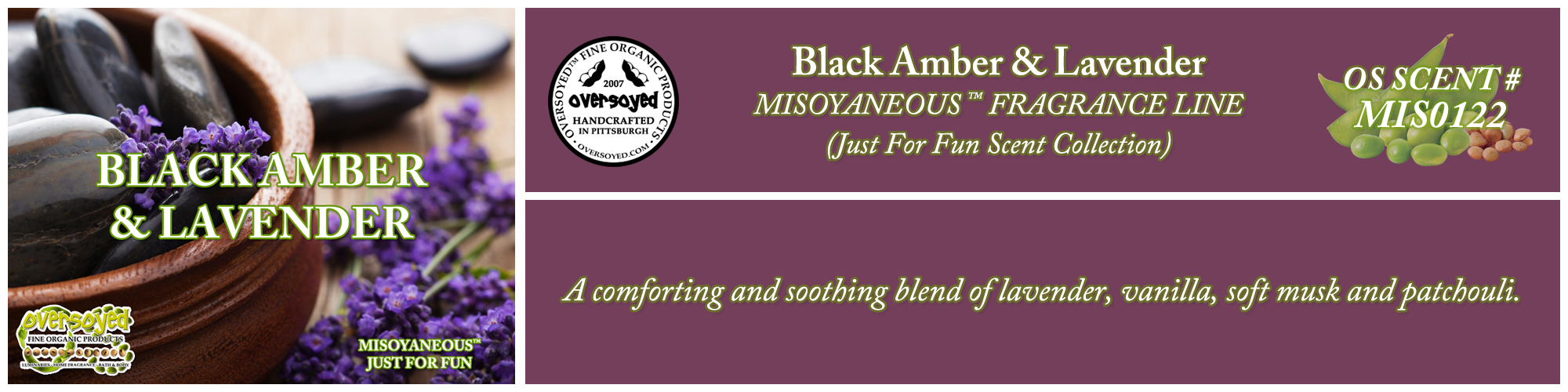 Black Amber & Lavender Handcrafted Products Collection