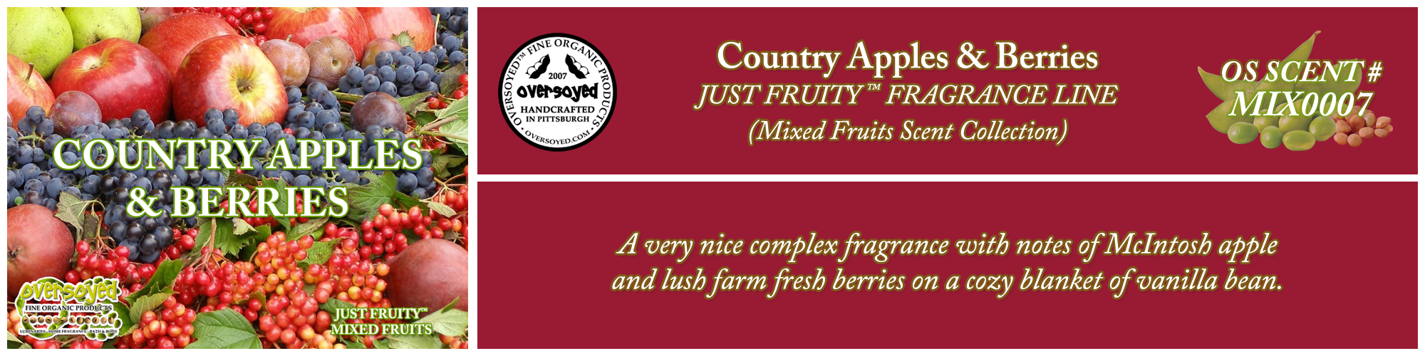 Country Apples & Berries Handcrafted Products Collection