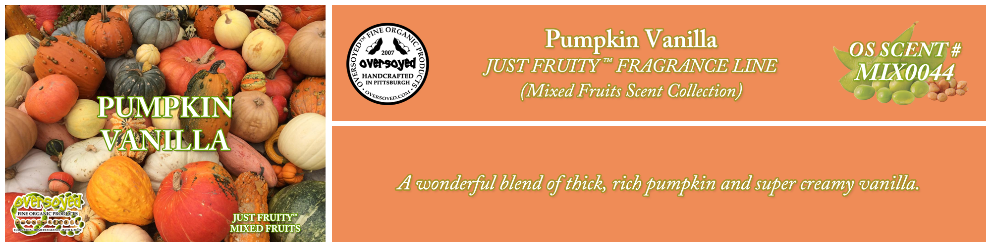 Pumpkin Vanilla Handcrafted Products Collection