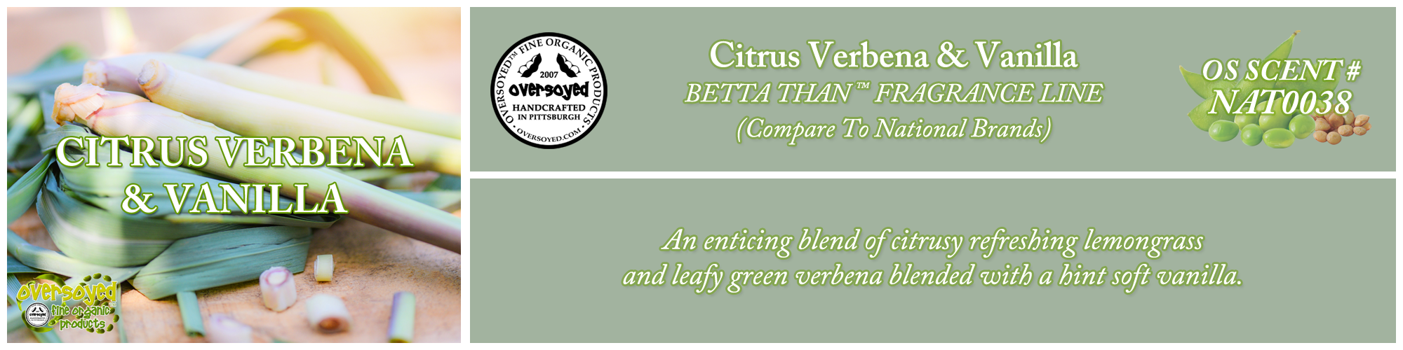 Citrus Verbena & Vanilla Handcrafted Products Collection