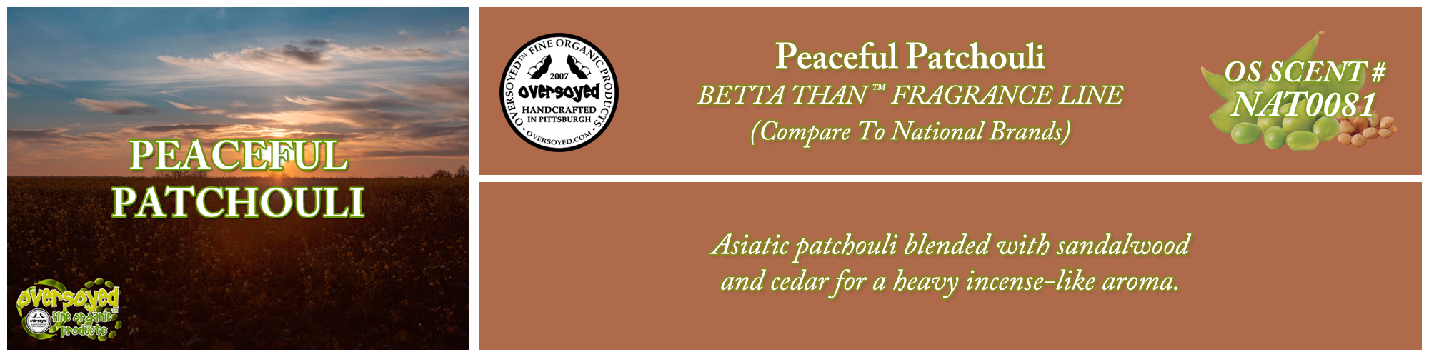Peaceful Patchouli Handcrafted Products Collection
