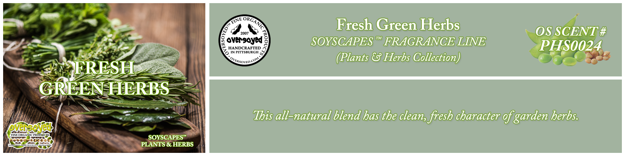 Fresh Green Herbs Handcrafted Products Collection