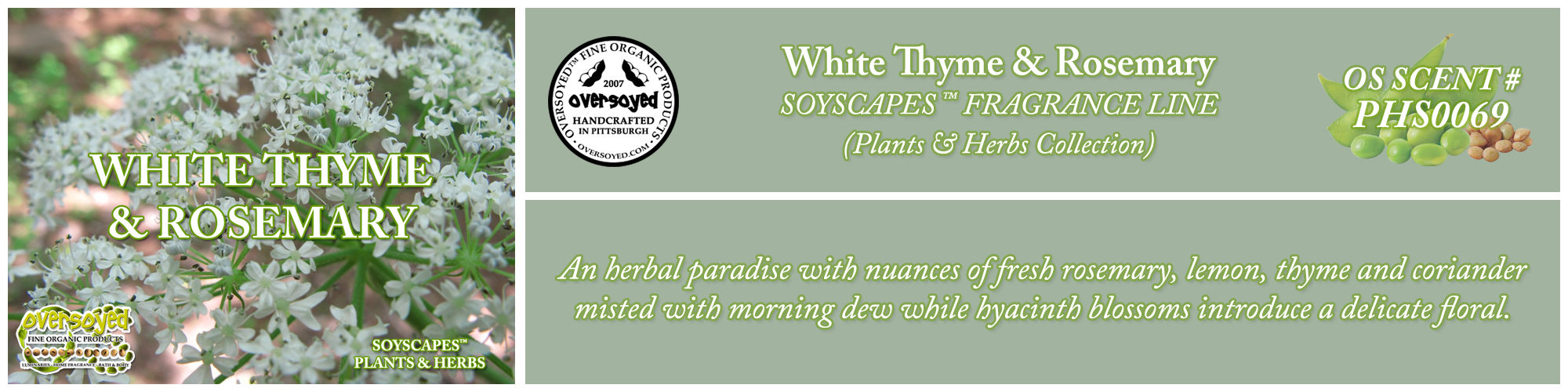 White Thyme & Rosemary Handcrafted Products Collection