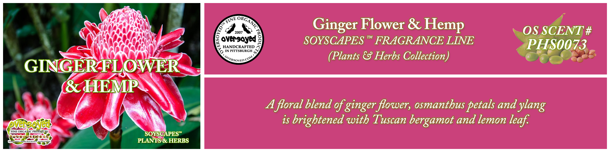 Ginger Flower & Hemp Handcrafted Products Collection