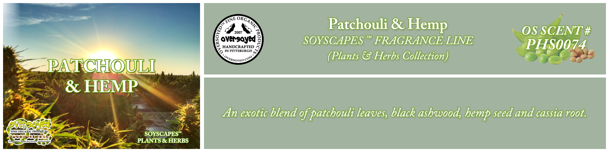 Patchouli & Hemp Handcrafted Products Collection