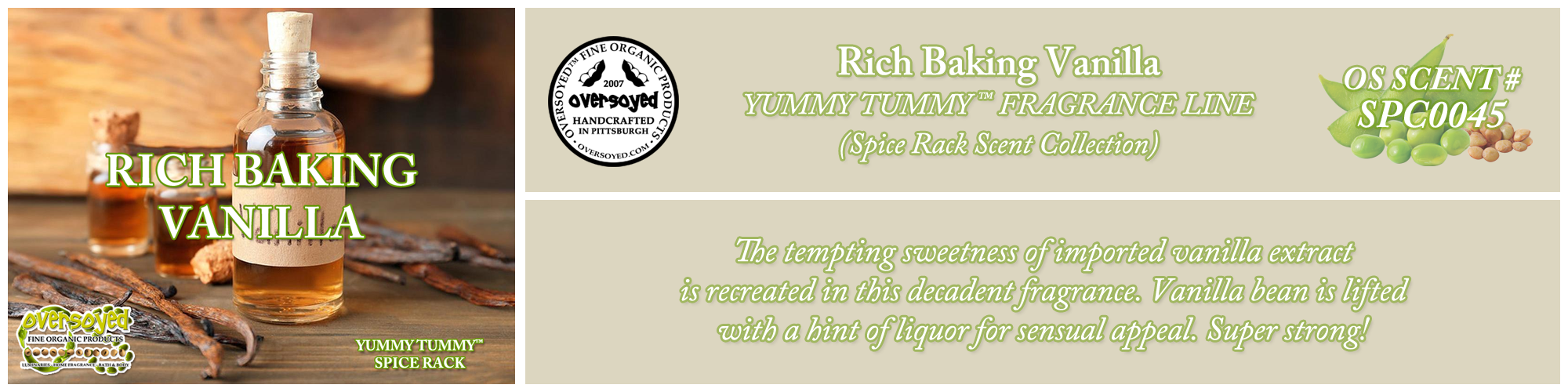 Rich Baking Vanilla Handcrafted Products Collection