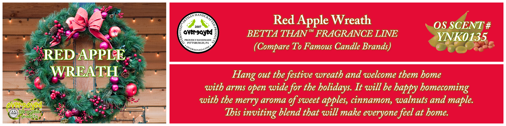 Red Apple Wreath Handcrafted Products Collection