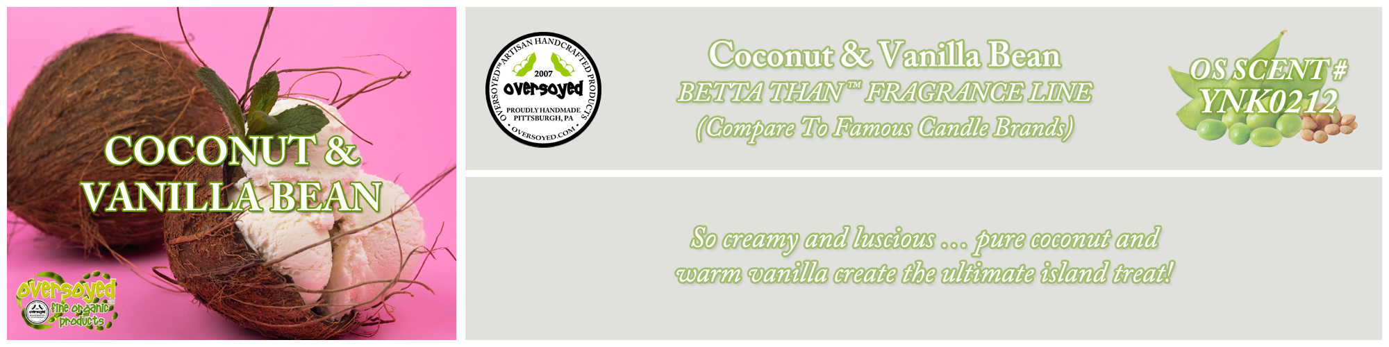 Coconut & Vanilla Bean Handcrafted Products Collection