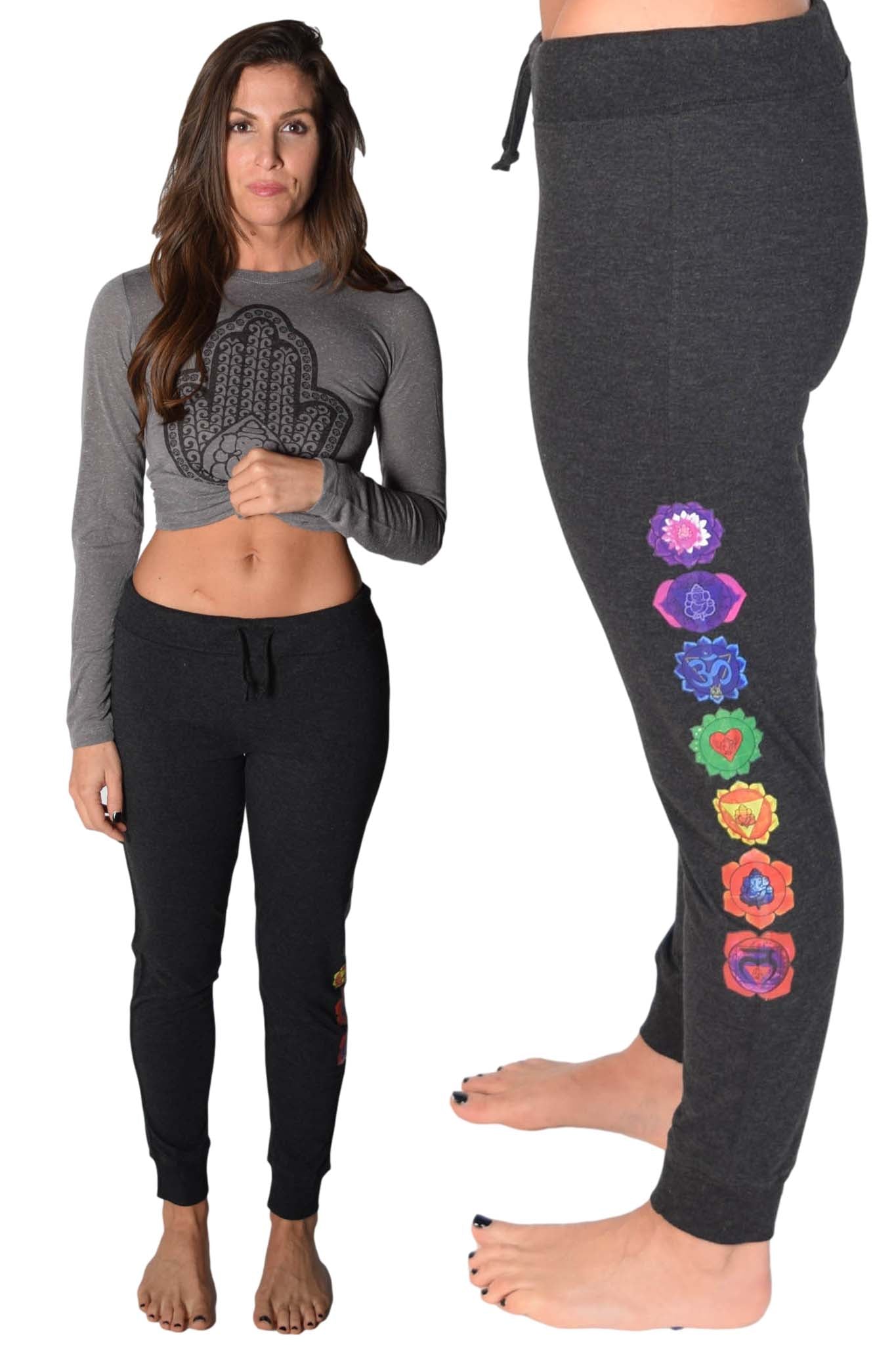 Chakra Legging With Sacred Geometry (Flower of Life) - Third Eye