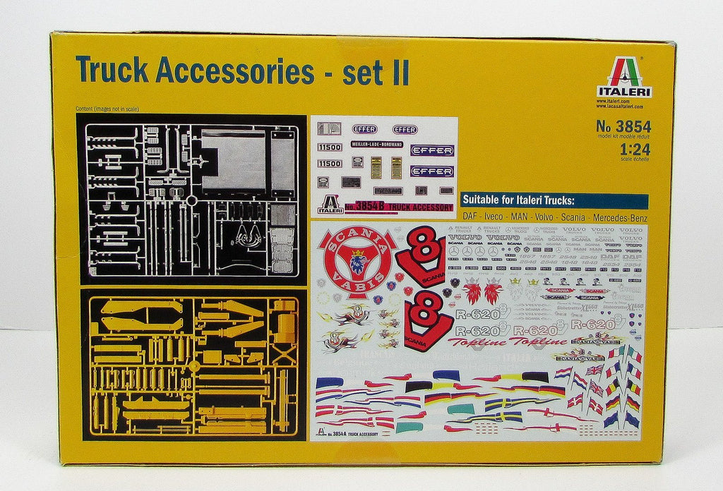 Italeri 3854 Truck Accessories Set 2 1/24 New Truck Parts Model Kit