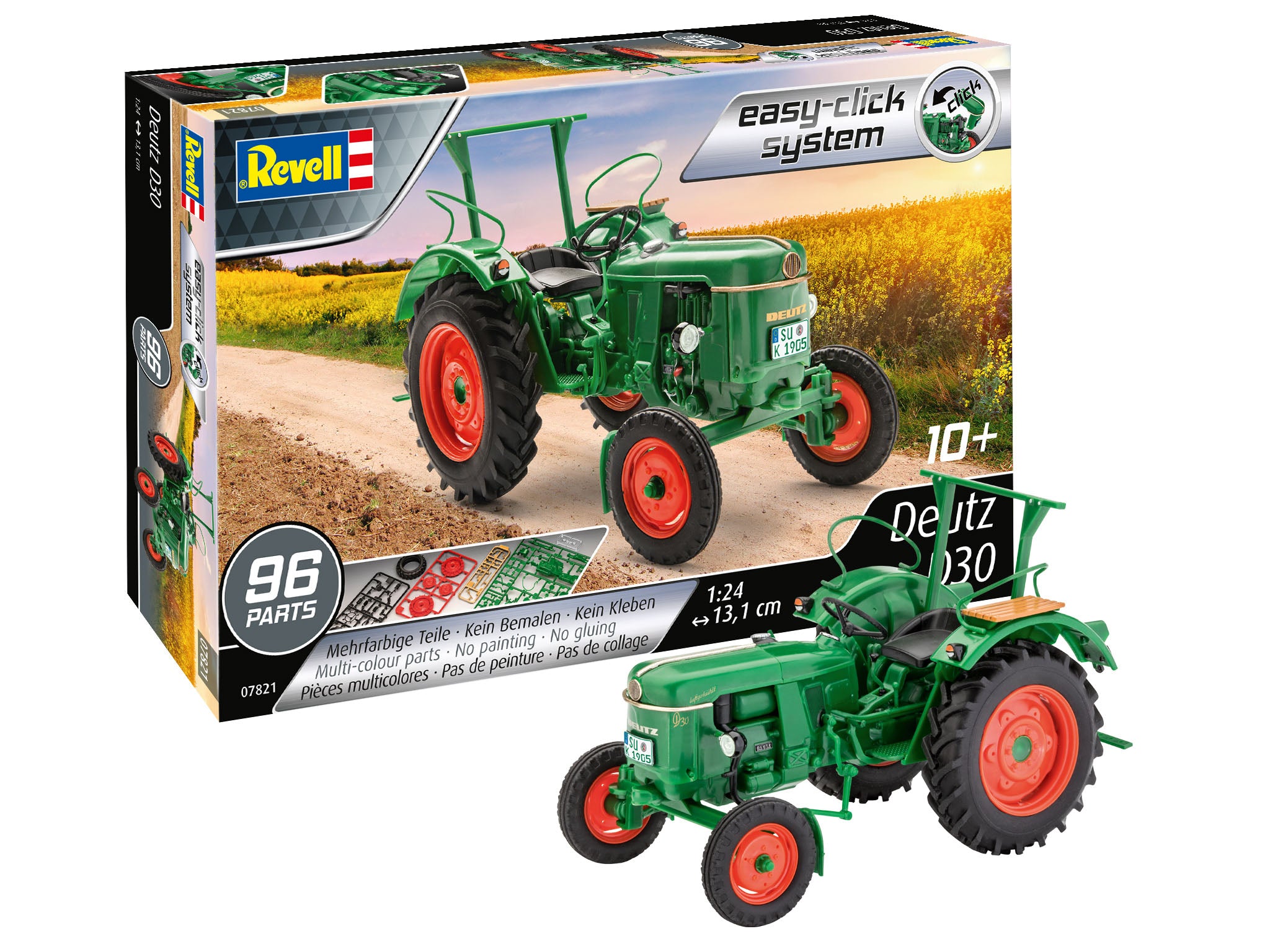 Revell Deutz D30 Tractor 1:24 7821 Plastic Model Kit | Shore Line Hobby