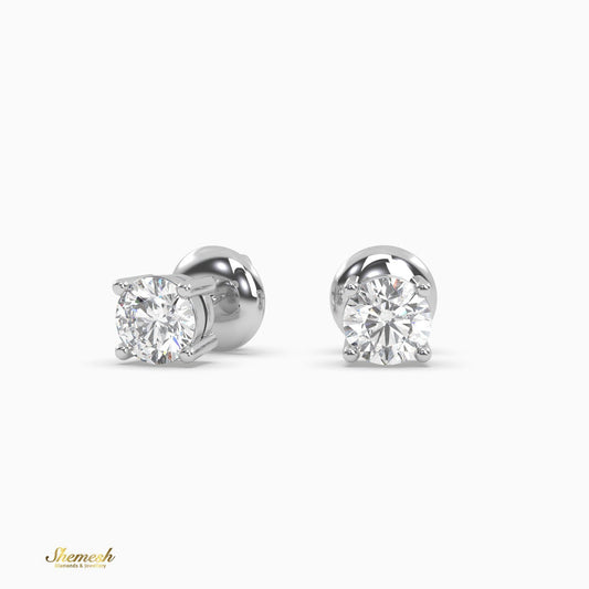 Solitaire 4 prongs Stud Earrings - shemesh_diamonds