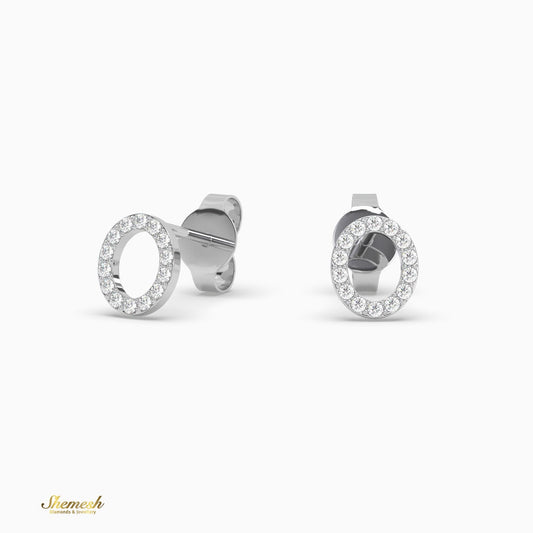 18K Gold 'O' Initial Stud Earrings - shemesh_diamonds