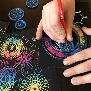 Spiral Art Clear Gear Geometric Ruler - shevelry