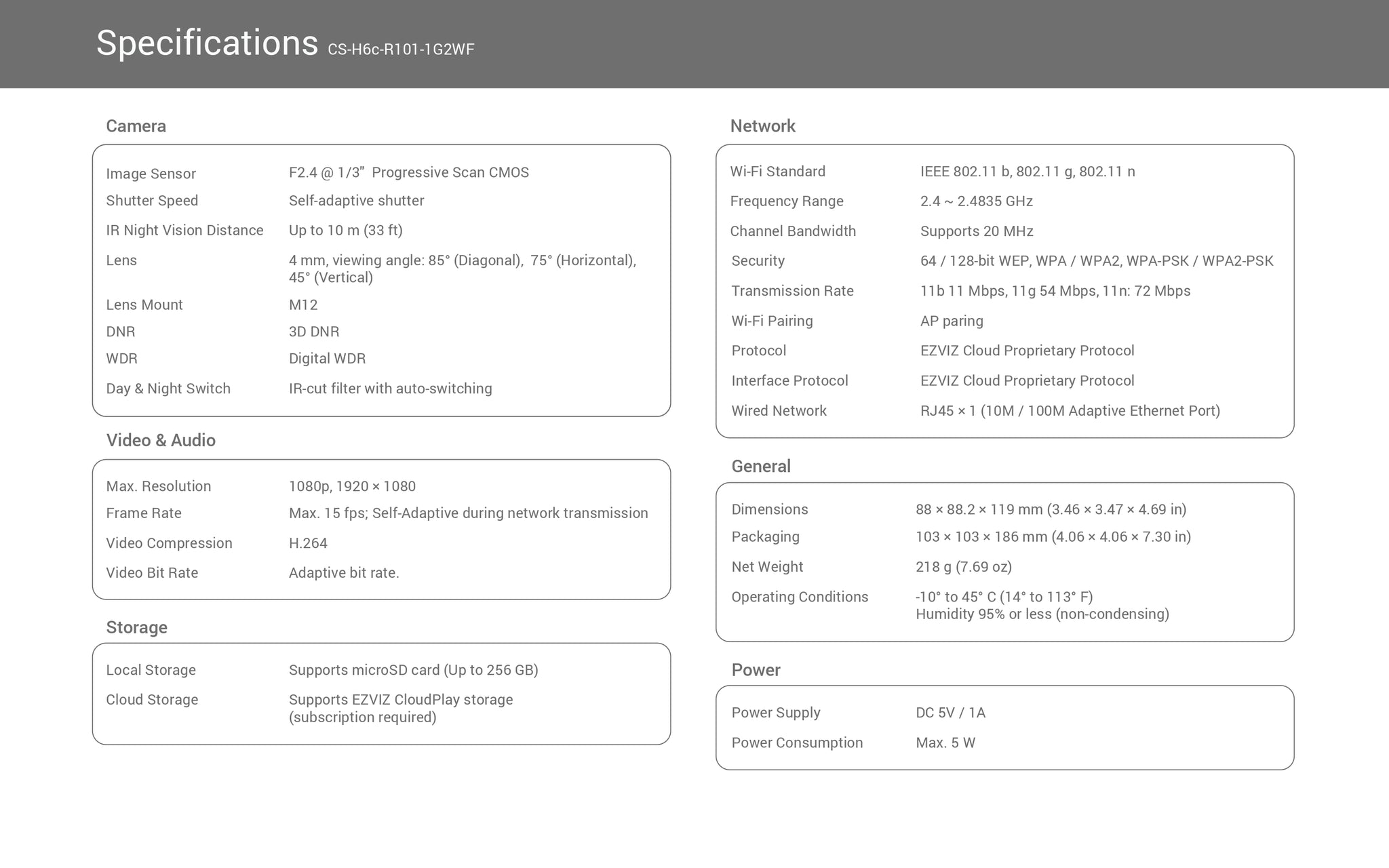 Ezviz H6c Pan & Tilt Smart Home Camera Overview