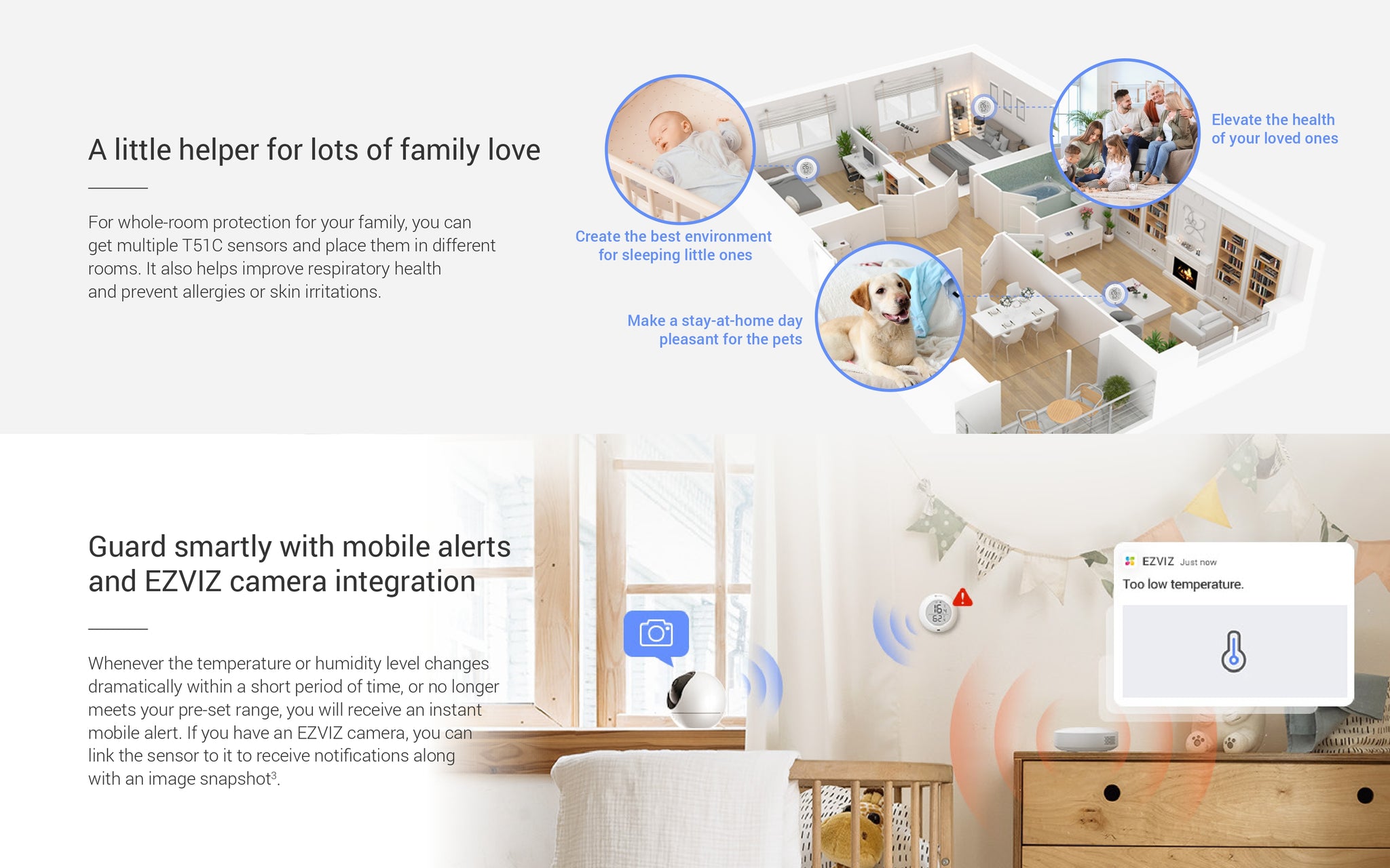 Ezviz T51C Temperature & Humidity Sensor Overview