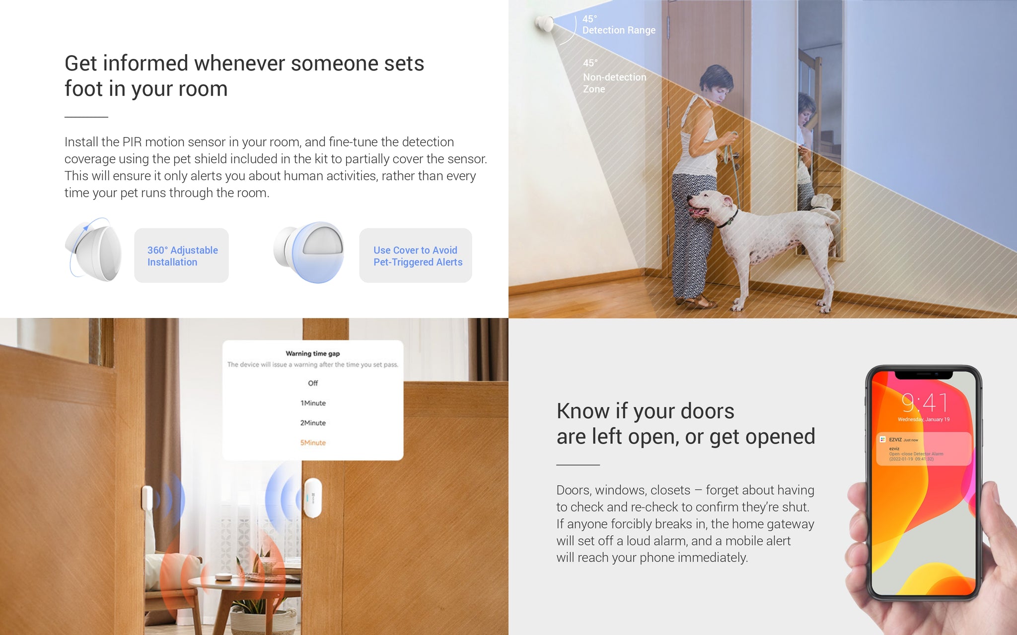 EZVIZ 4-Piece Home Sensor Kit Overview