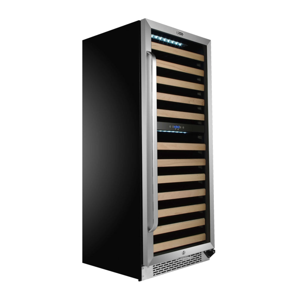 Whynter BWR-0922DZ/BWR-0922DZa 24 inch 92 Bottle Built-in Large Capacity Stainless Steel Dual Zone Compressor Wine Refrigerator with Display Rack and LED display, in Stainless Steel