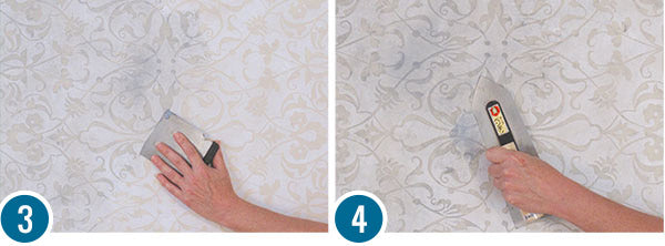 How to Stencil a Fortuny Silk Damask Wall Design - Decorative Painting Tutorial