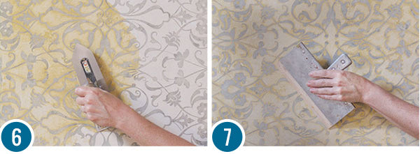 How to Stencil a Fortuny Silk Damask Wall Design - Decorative Painting Tutorial