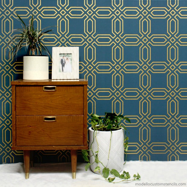 How to Paint a Fast & Easy Wall Design with Modello Custom Vinyl Stencils [VIDEO Tutorial] - modellocustomstencils.com