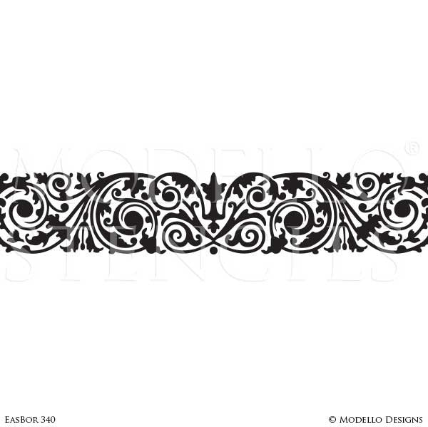 custom-border-stencils-for-painting-ceiling-designs-wall-borders