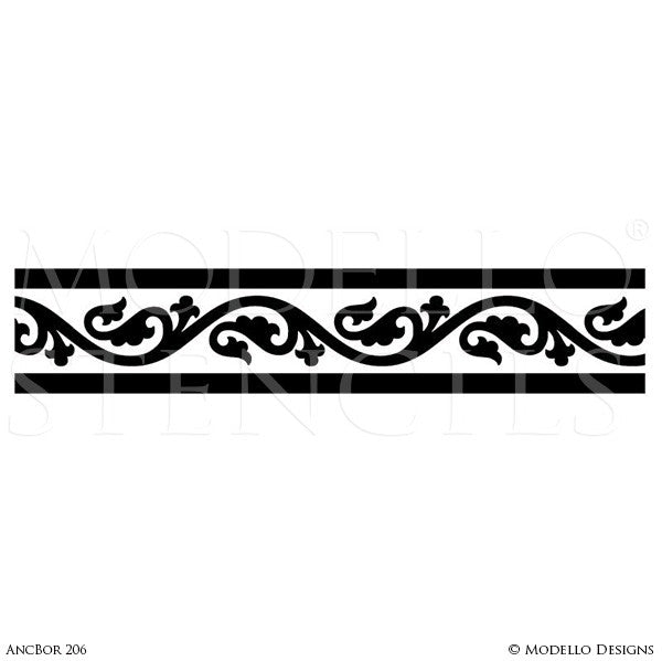 border stencils modello designs