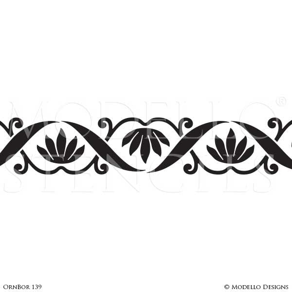 Custom Border Stencils for Painting Ceiling Designs & Wall Borders ...