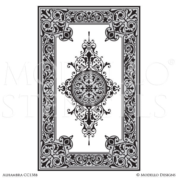 Carpet Ceiling Panel Stencils Modello Designs