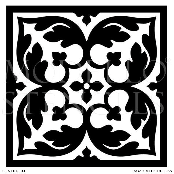 Custom Tile Stencils for Painting Floors - Floor Tile Pattern Stencil –  Modello® Designs