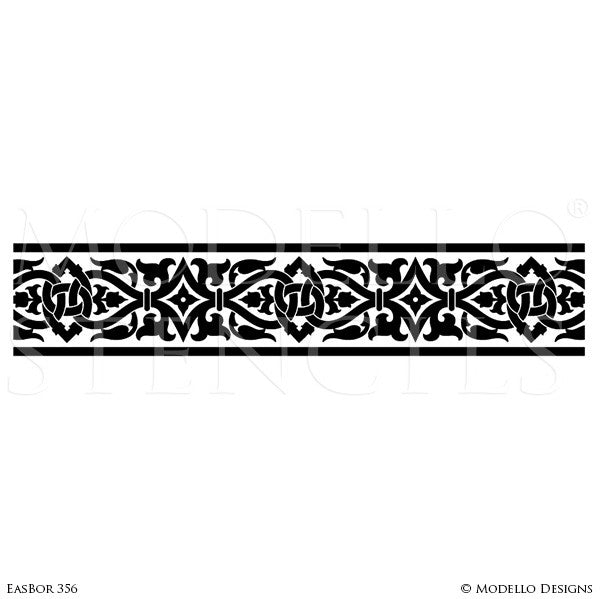 Custom Border Stencils for Painting Ceiling Designs & Wall Borders –  Modello® Designs