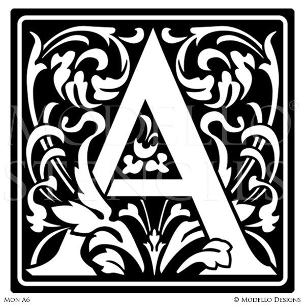 monogram wall art custom