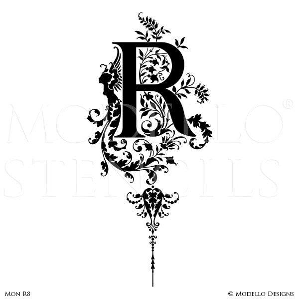 Monogram Wall Art - Custom Lettering Stencils from Modello Designs –  Modello® Designs