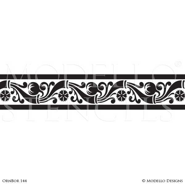 Custom Border Stencils for Painting Ceiling Designs & Wall Borders –  Modello® Designs