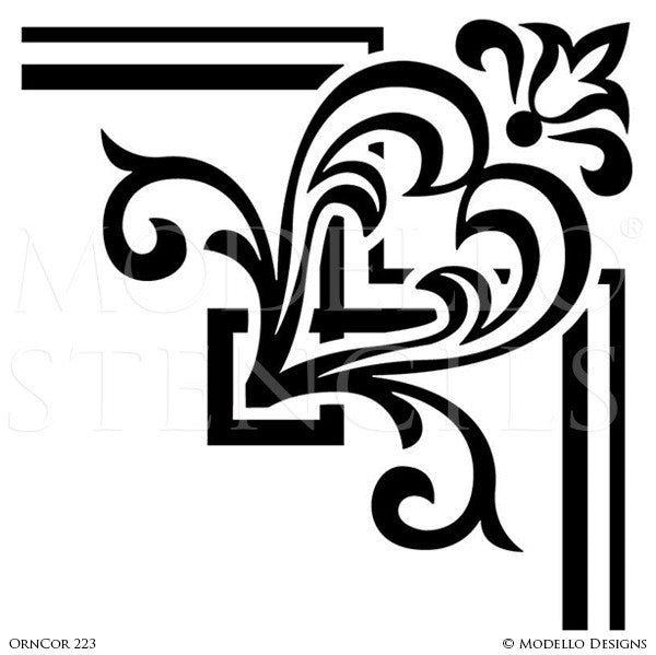 Custom Corner Stencils - Ceiling Corner Patterns - Wall Corners Design –  Modello® Designs