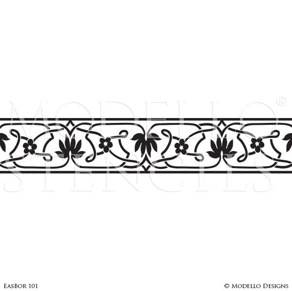Custom Border Stencils for Painting Ceiling Designs & Wall Borders ...