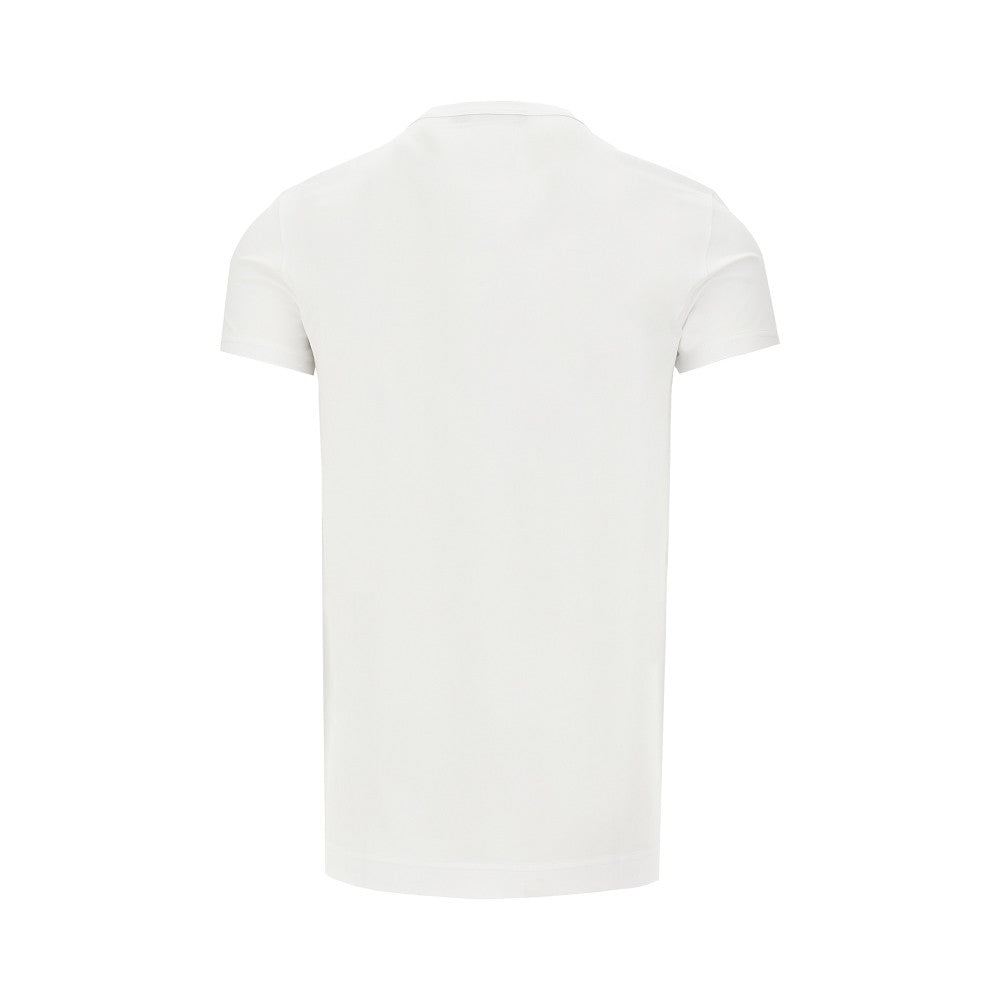 Dolce & Gabbana Crew Neck Cotton-blend T-shirt With Short Sleeves