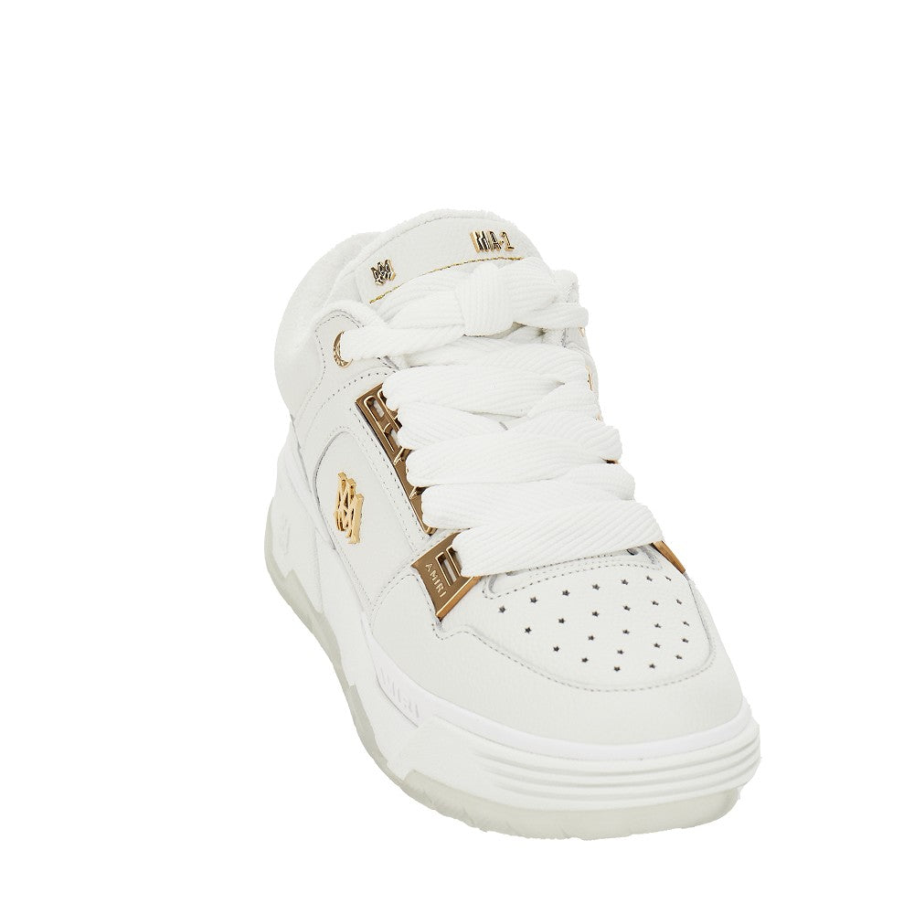 Amiri White Sneakers With Logo Patch On The Side And Logo Lettering On The Rear In Leather Man