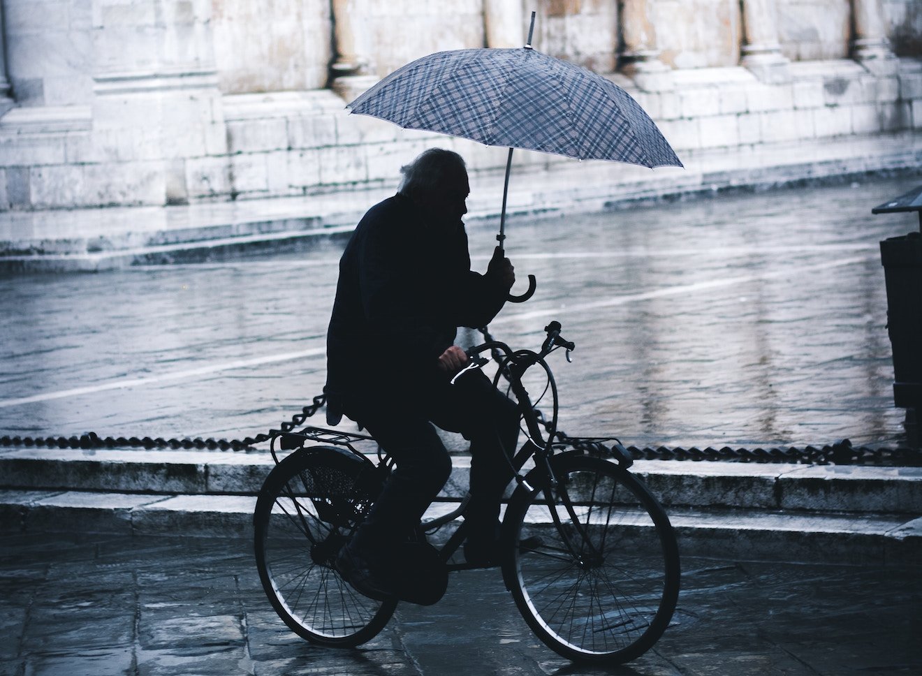 Radfahren im Regen