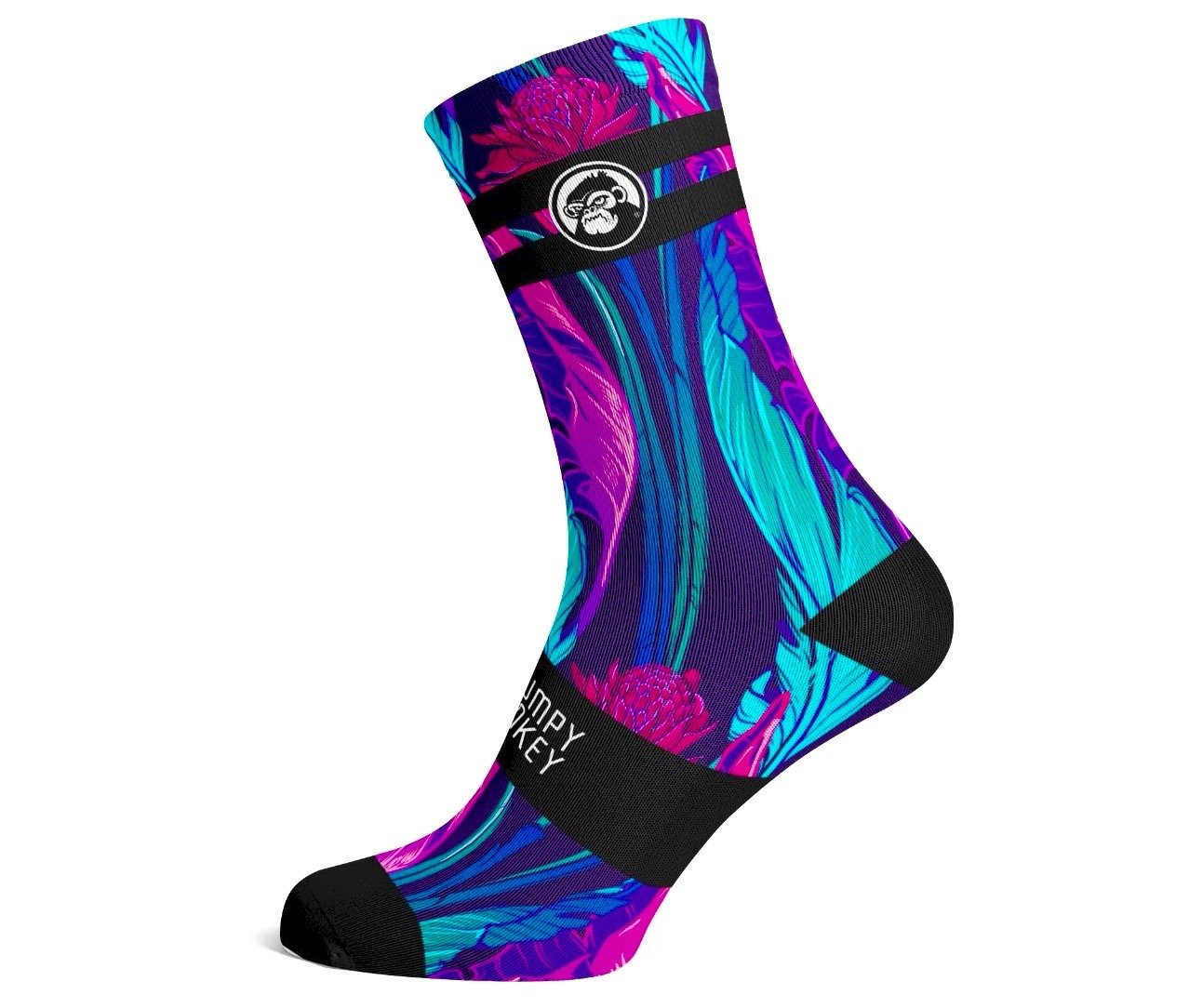 Grumpy Monkey Cycling Socks - Premium Prints - Ultra Violet