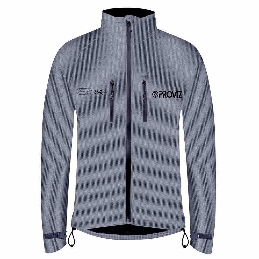 An image of Fully Reflective Enhanced Waterproof Cycling Jacket - Men's - XL - Proviz - Refl...