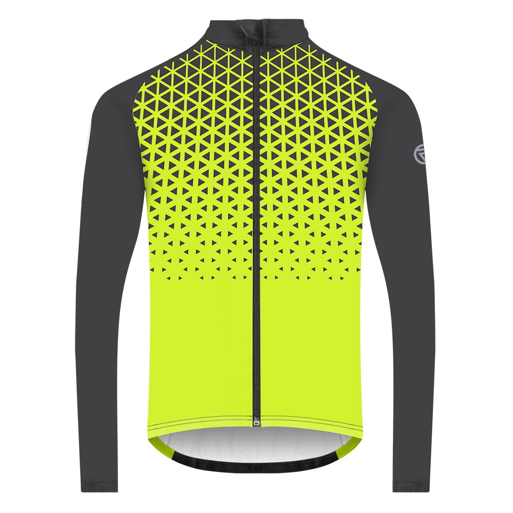 An image of Peloton Long Sleeve Cycling Jersey - Men's - Large - Proviz - Classic - Yellow