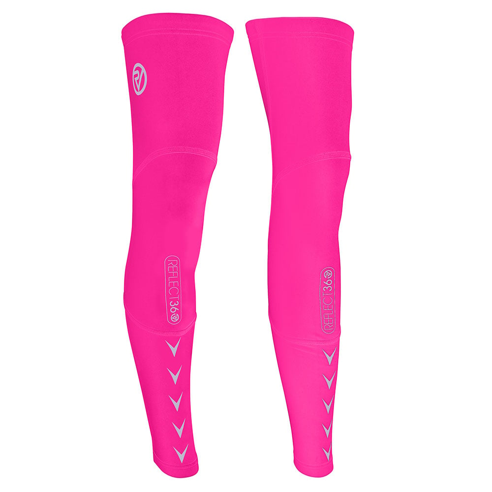 An image of Reflective Training Leg Warmers - Unisex - Large - Proviz - Reflect360 - Pink