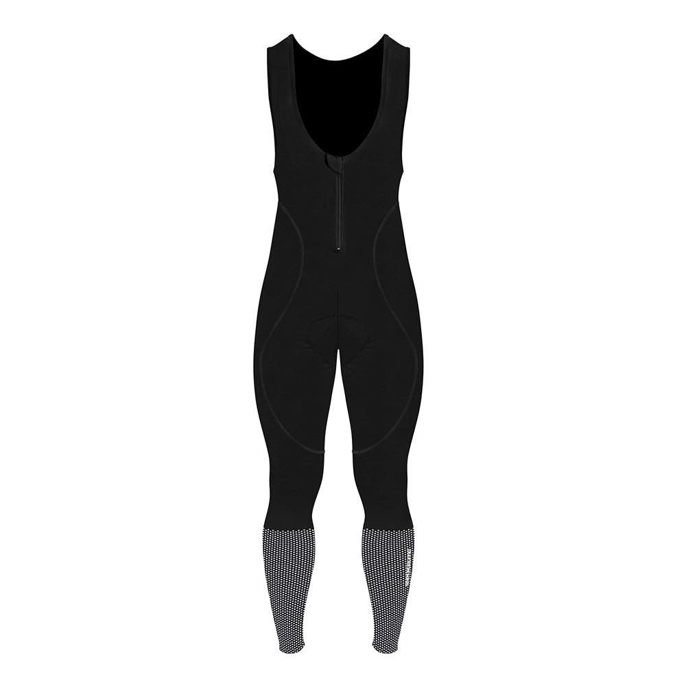 Men’s Black Cycling Reflective Bib Tights