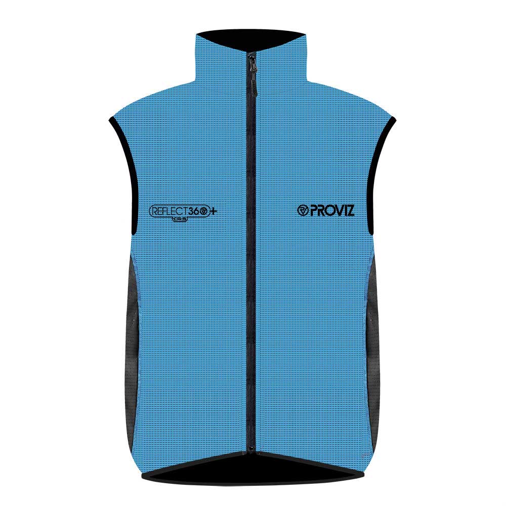 An image of Fully Reflective & Enhanced Waterproof Cycling Vest - Men's - XL - Proviz - Refl...
