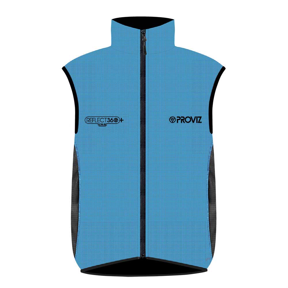 An image of Fully Reflective & Enhanced Waterproof Cycling Gilet - Men's - Small - Proviz - ...