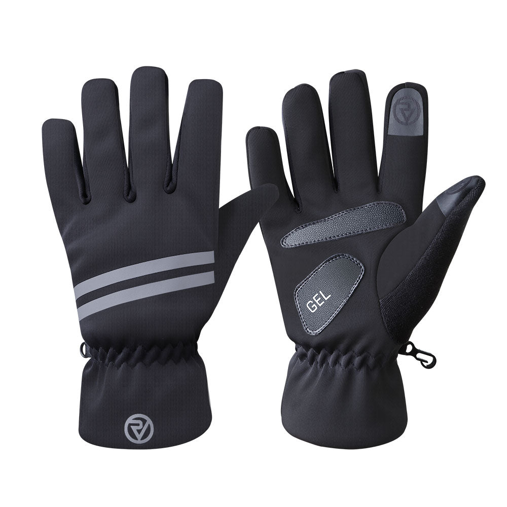 An image of Black Reflective Waterproof Gloves - Unisex - Large - Proviz - Reflect360