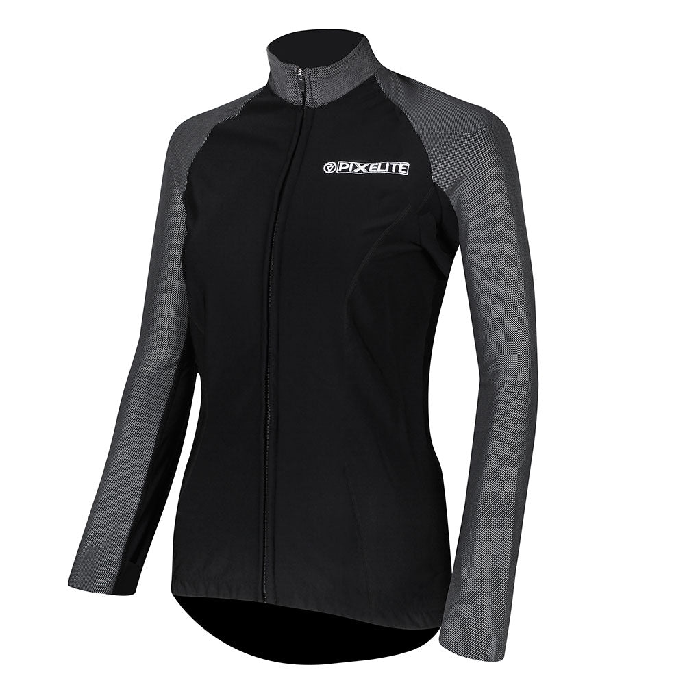 Women’s Black Reflective Cycling Jersey