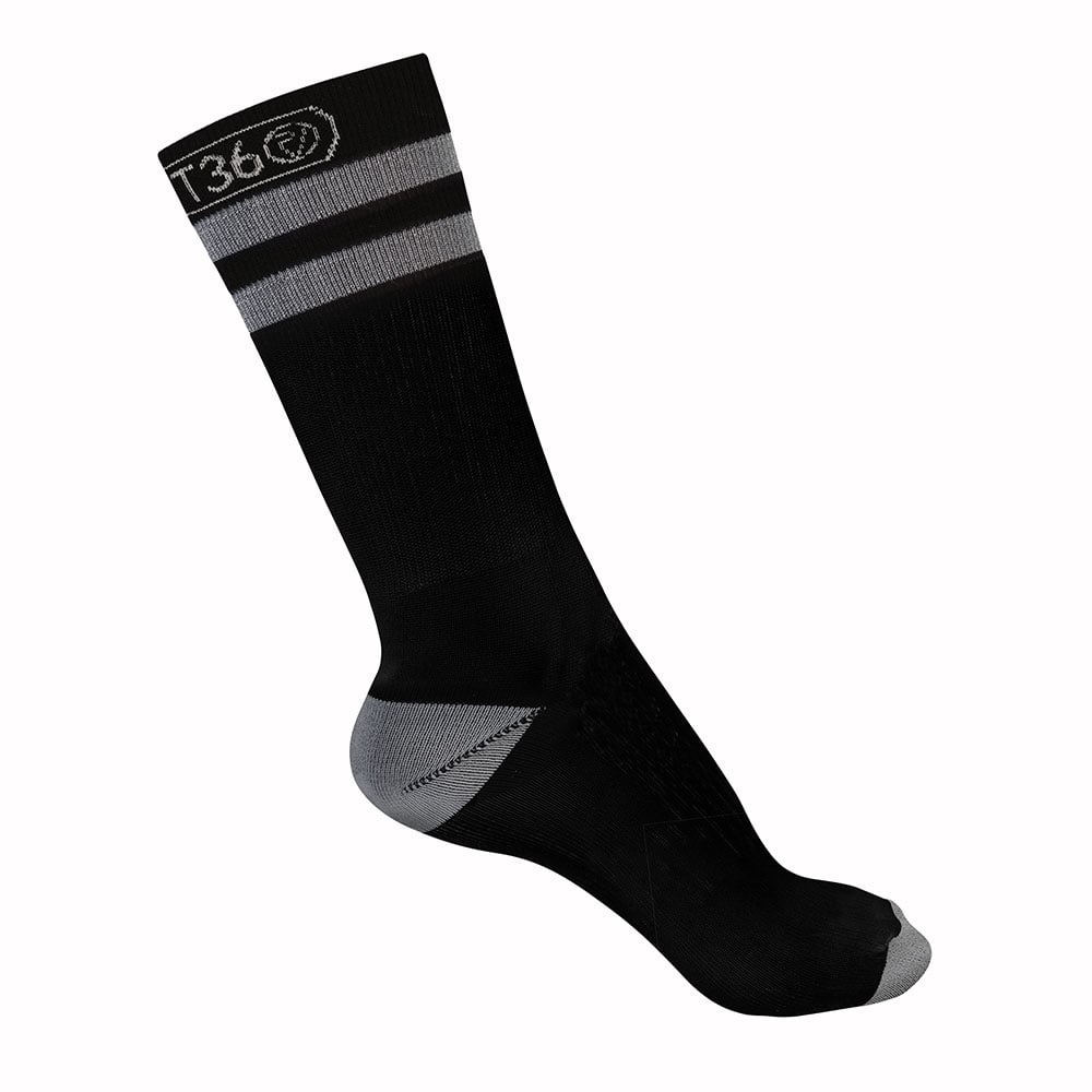 Reflective Mid Length Running Socks